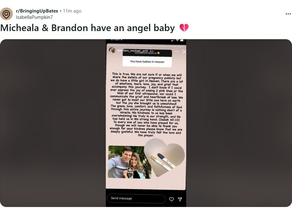 Michaela Bates-Baby In Heaven-Reddit